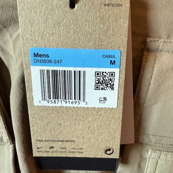 NEW Nike ACG Devastation Trail Dri-Fit Shirt Khaki Hiking Men Medium DN3936-247 - Picture 3 of 14